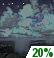 A slight chance of light rain showers